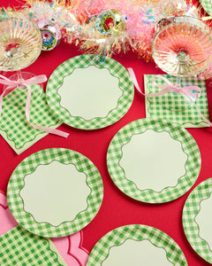 Christmas Cottage Plates - 10 paper plates, 7in