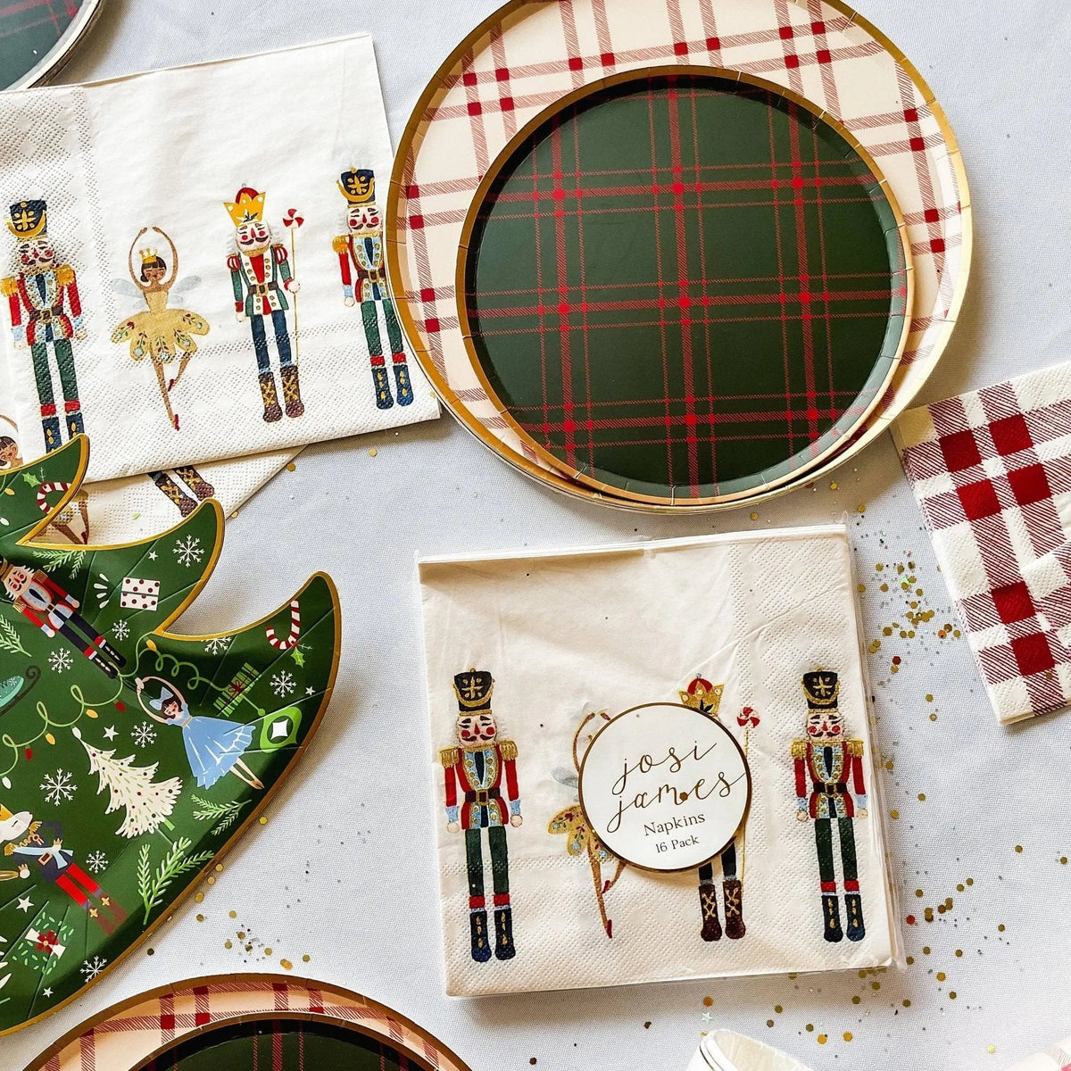 Nutcracker Christmas Large Disposable Paper Napkins (16pcs)