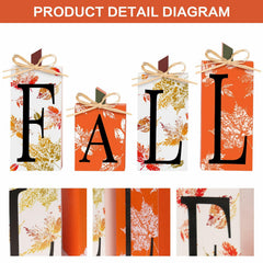 4 PCS Autumn Wood Sign Fall Decor Farmhouse Harvest Thanksgiving Indoor