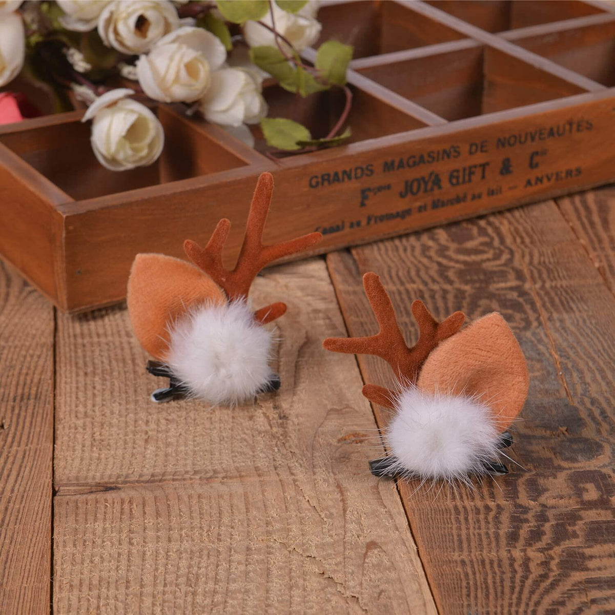 Christmas Reindeer Antlers Headband Pine Cone Hair Accessories Festive