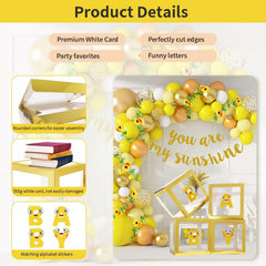 Onteftshop Baby Boxes Letters Party Decorations Clear Gold 4 Count
