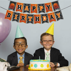 GLASNES Basketball Birthday Banner Happy Birthday Party Decoration