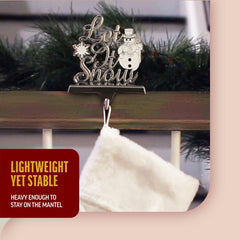 Klikel Metal Christmas Stocking Holder White Snowflake Snowman MPN 83411
