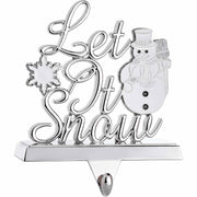 Klikel Metal Christmas Stocking Holder White Snowflake Snowman MPN 83411