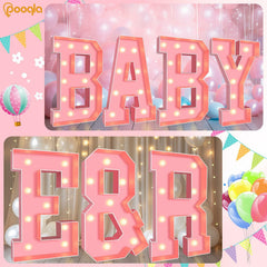 Pooqla 3FT LED Marquee Letter S Pink Party Birthday Wedding Decor