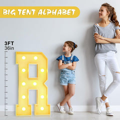 Foaky 3FT Marquee Light Up Letter R Party Decor Foam Board Kit