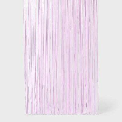 Spritz™ Rainbow Confetti Fringe Backdrop Lavender 3' x 8' Party Decor