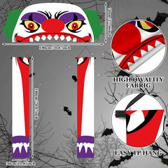 Halloween Door Cover 3 Pcs Clown Banner Decor Indoor Outdoor Party Supplies