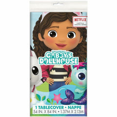 Unique Gabby's Dollhouse Plastic Table Cover 54x84 Inch Party Decor