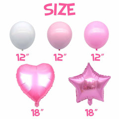 16pcs Girl Party Balloons Birthday Decorations Supplies Party Favors
