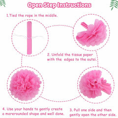 YUNXUAN Flamingo Pineapple Party Decorations Paper Lanterns Fans Pom Poms