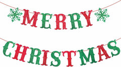 TeePolly Merry Christmas Banner Party Supplies Whoville Xmas Decorations