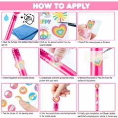 60PCS Cute Unicorn Party Favors 12 DIY Bubble Wands Birthday Goodie Bags