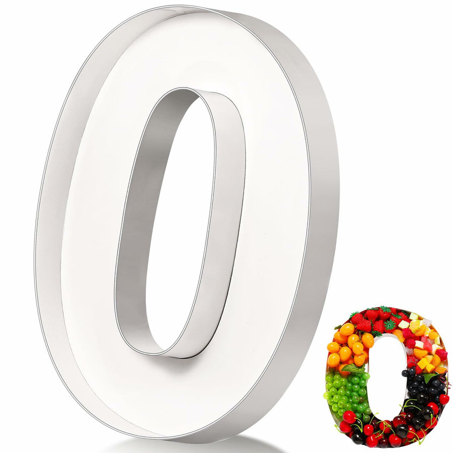 13.7" Cardboard Number 0 Photo Booth Prop White Birthday