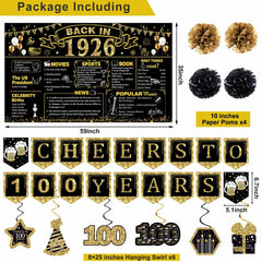 Juesly 50th Birthday Decorations 24PCS Rose Gold Banner Balloons Honeycomb