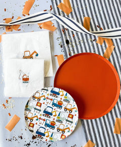 Orange Paper Party Plate (8pcs)