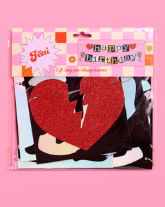 Emo Birthday Banner - iridescent foil banner