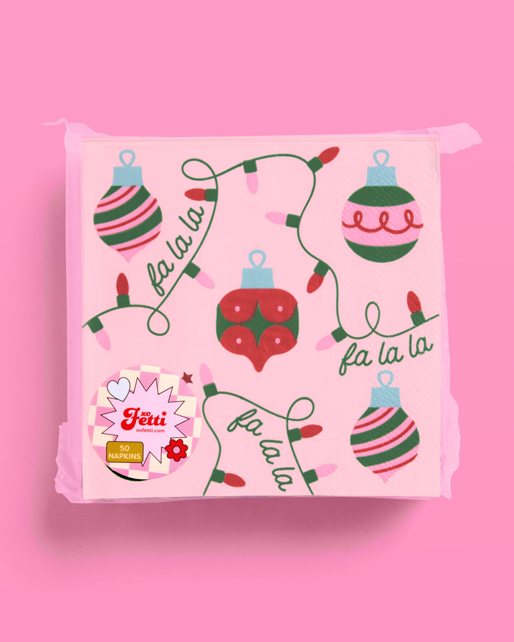 Deck the Halls Napkins - 25 square napkins