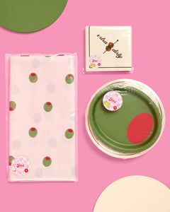 Extra Dirty Trio - plates, napkins, + tablecloth
