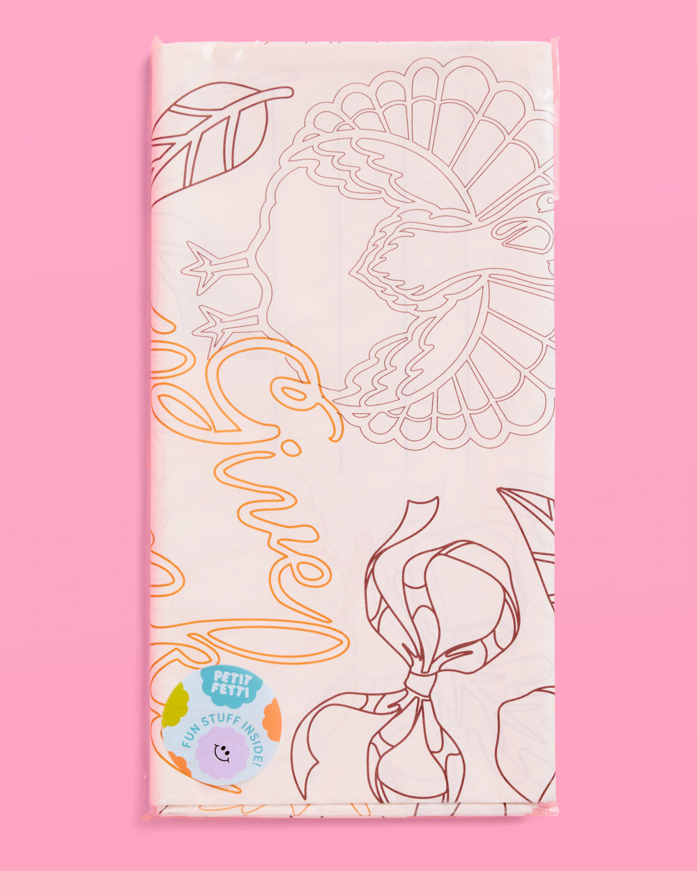 Give Thanks Paper Tablecloth - coloring tablecloth