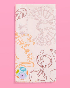 Give Thanks Paper Tablecloth - coloring tablecloth
