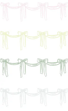 Pastel Bow Guest Napkins, 40pcs