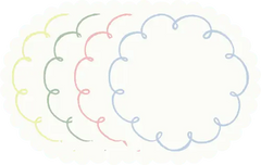 Pastel Squiggles Scalloped Salad Plate, 16pcs