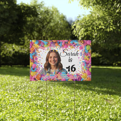 DipaliZ Personalized 16th Birthday Yard Sign Sweet Sixteen