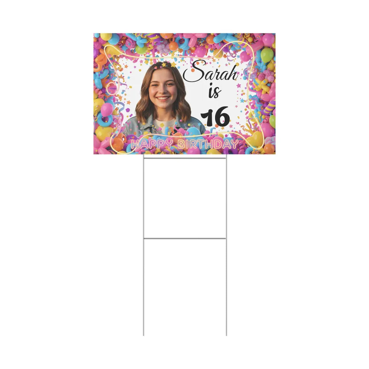 DipaliZ Personalized 16th Birthday Yard Sign Sweet Sixteen