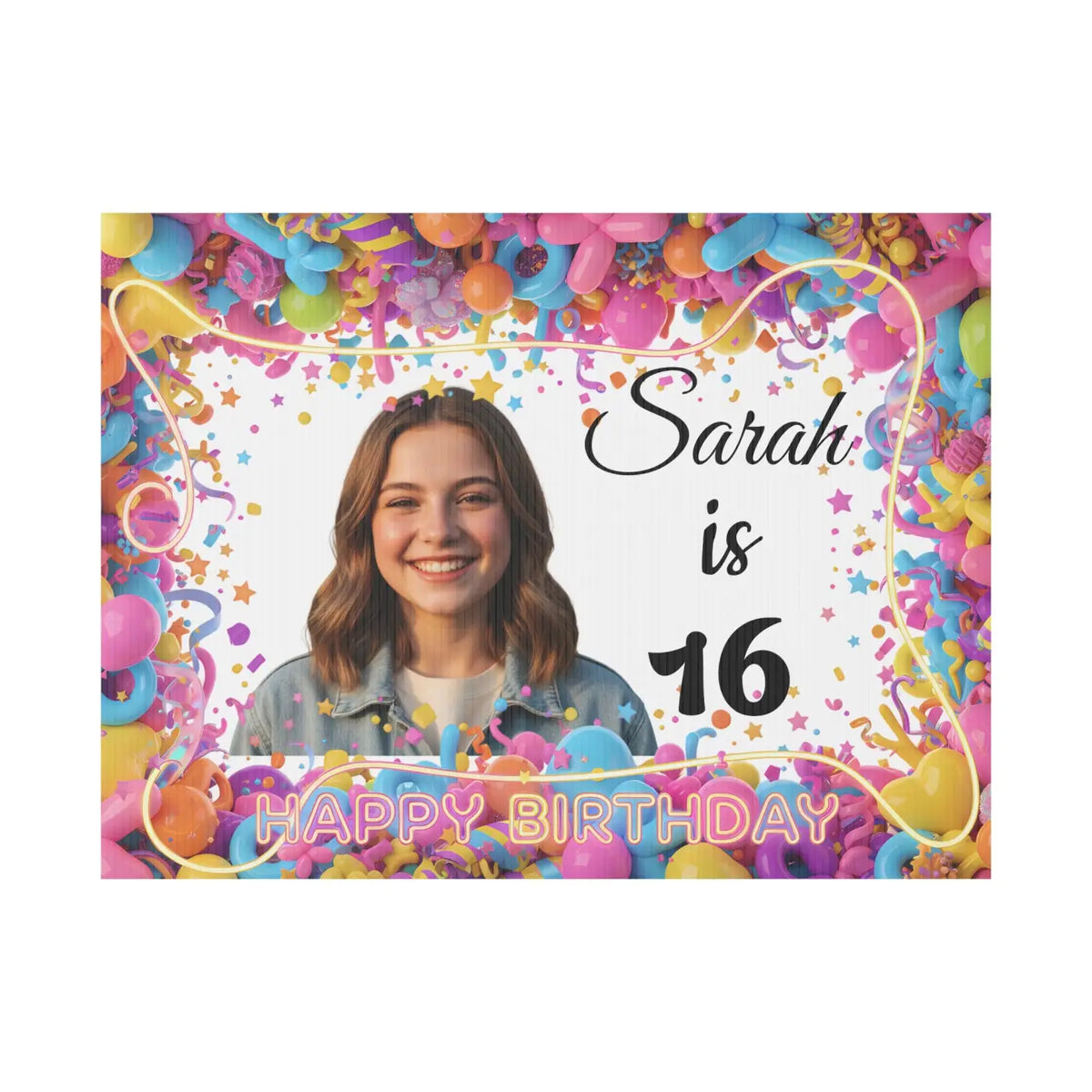 DipaliZ Personalized 16th Birthday Yard Sign Sweet Sixteen