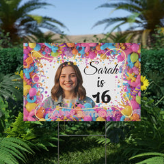 DipaliZ Personalized 16th Birthday Yard Sign Sweet Sixteen