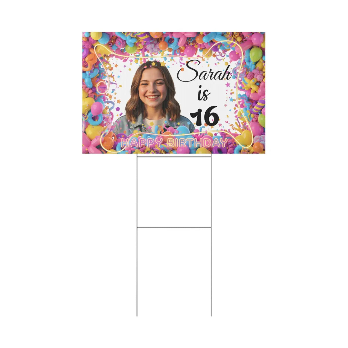 DipaliZ Personalized 16th Birthday Yard Sign Sweet Sixteen