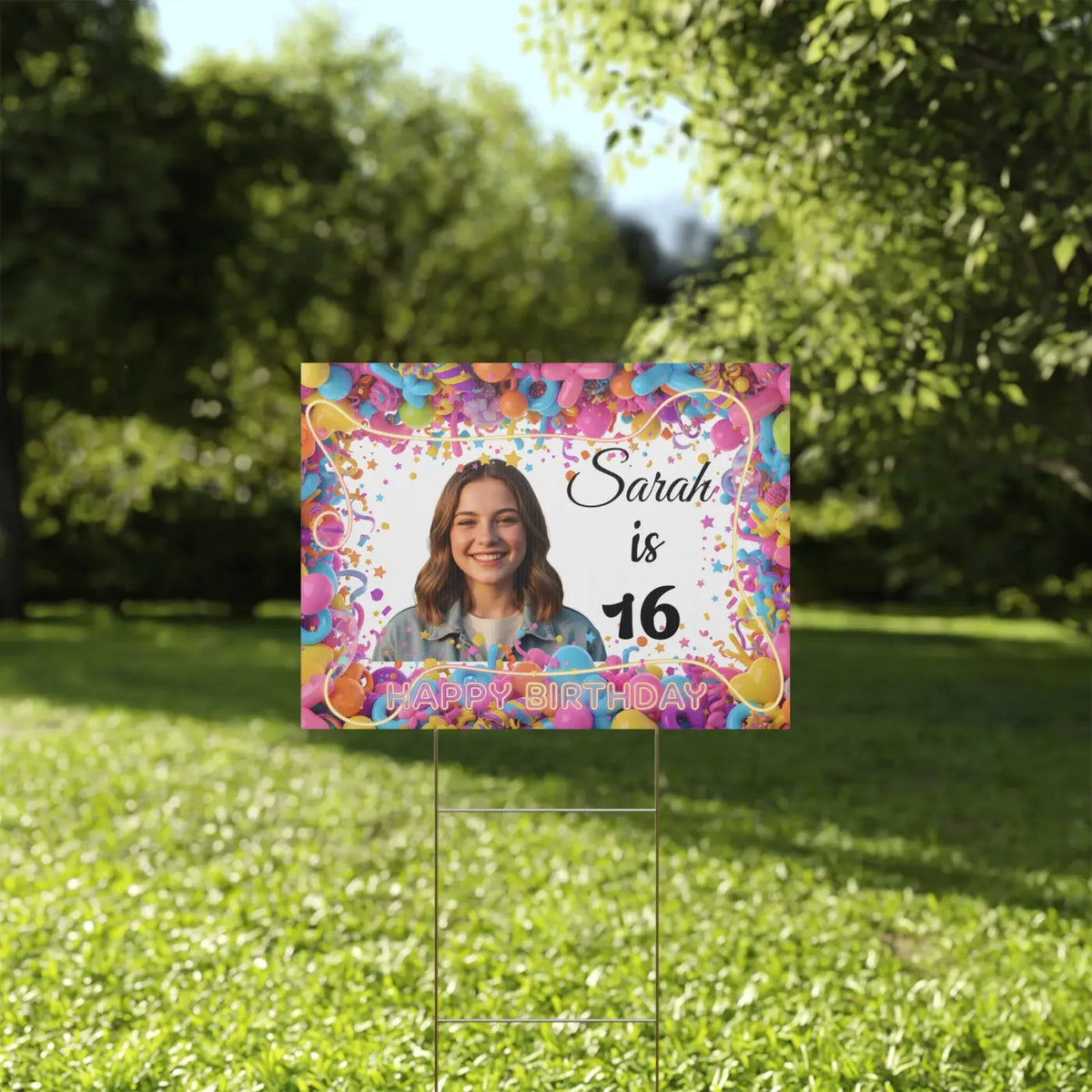 DipaliZ Personalized 16th Birthday Yard Sign Sweet Sixteen