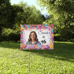 DipaliZ Personalized 16th Birthday Yard Sign Sweet Sixteen