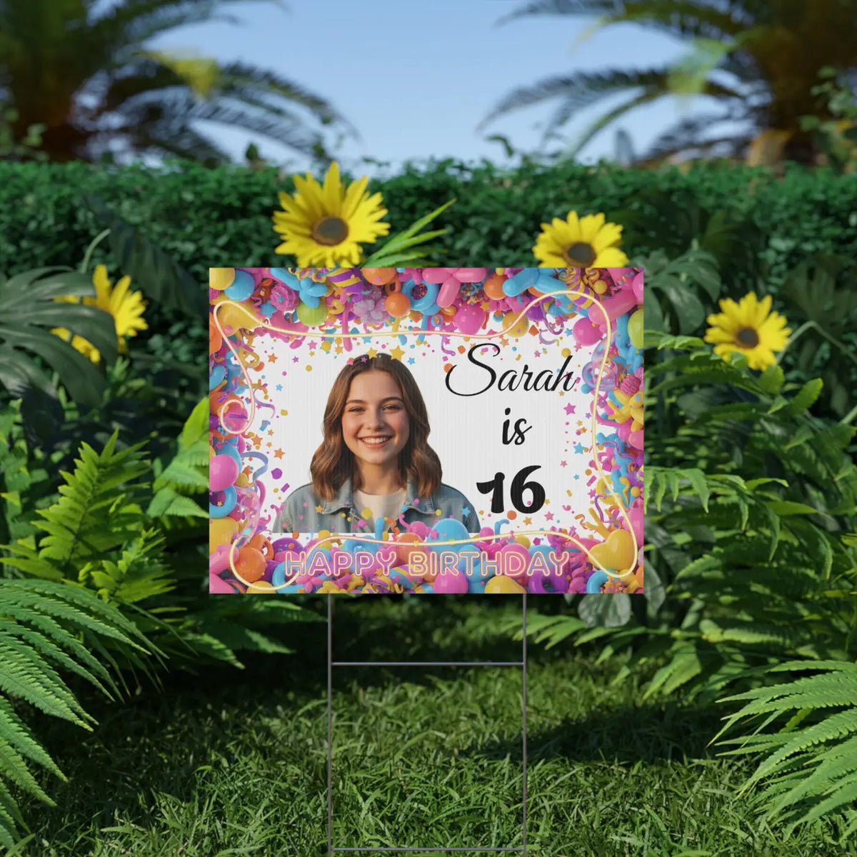 DipaliZ Personalized 16th Birthday Yard Sign Sweet Sixteen