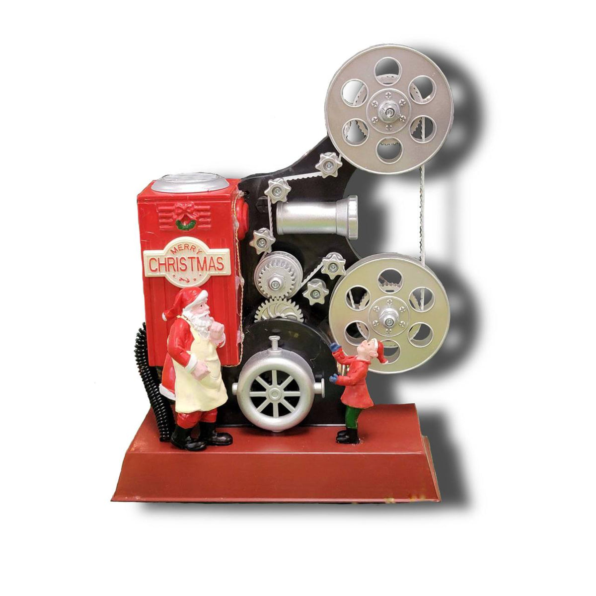 Santa with Movie Projector Christmas Village