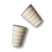 Pink Bavarian Checkered Cups (8pcs)