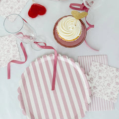 Light Pink Striped Guest Napkins, 24pcs