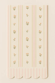 Pink & White Striped Floral Guest Napkins S40