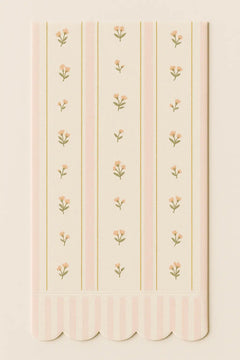 Pink & White Striped Floral Guest Napkins S40