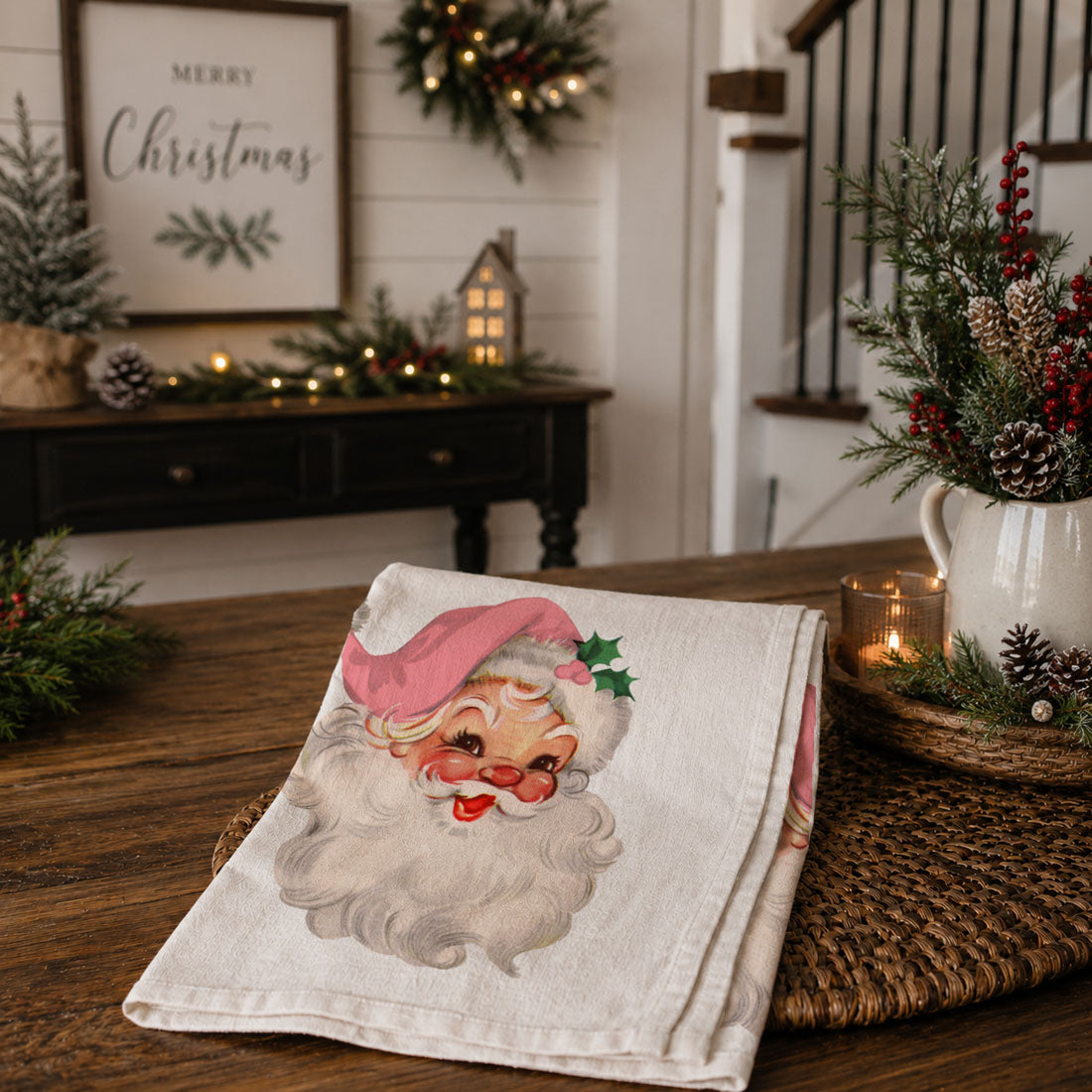 Pink Santa Vintage