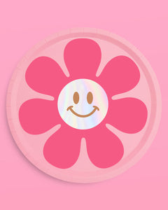Totally Groovy Plates - 24 foil paper plates