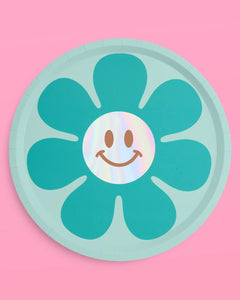 Totally Groovy Plates - 24 foil paper plates