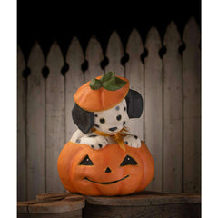 Poppy Puppy in Pumpkin Halloween Decor by Bethany Lowe Designs