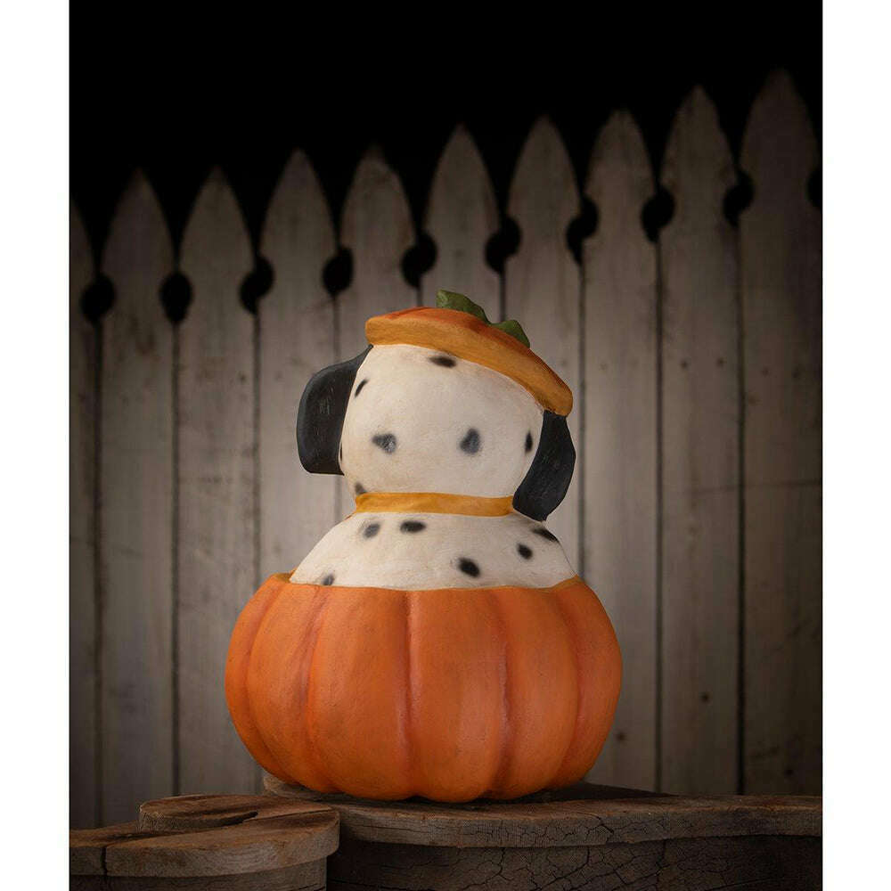 Poppy Puppy in Pumpkin Halloween Decor by Bethany Lowe Designs