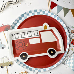 Premium Checkered Blue Plate (12pcs)