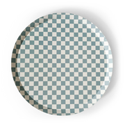 Premium Checkered Blue Plate (12pcs)