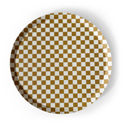 Premium Checkered Gold Matte Plate (8pcs)