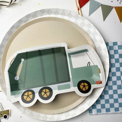 Premium Checkered Light Gray Plate (8pcs)