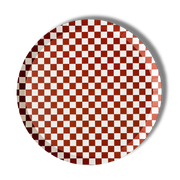 Premium Checkered Red Plate (8pcs)